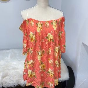 Floral off-the-shoulder top